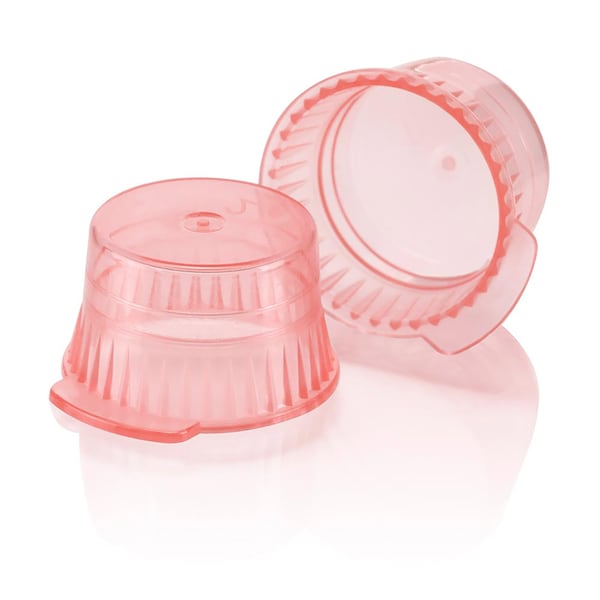 Globe Scientific Cap, Snap, 13mm, PE, for 13mm Glass and Evacuated Tubes and 12mm Plastic Test Tubes, Red, 1000PK 113143R - main